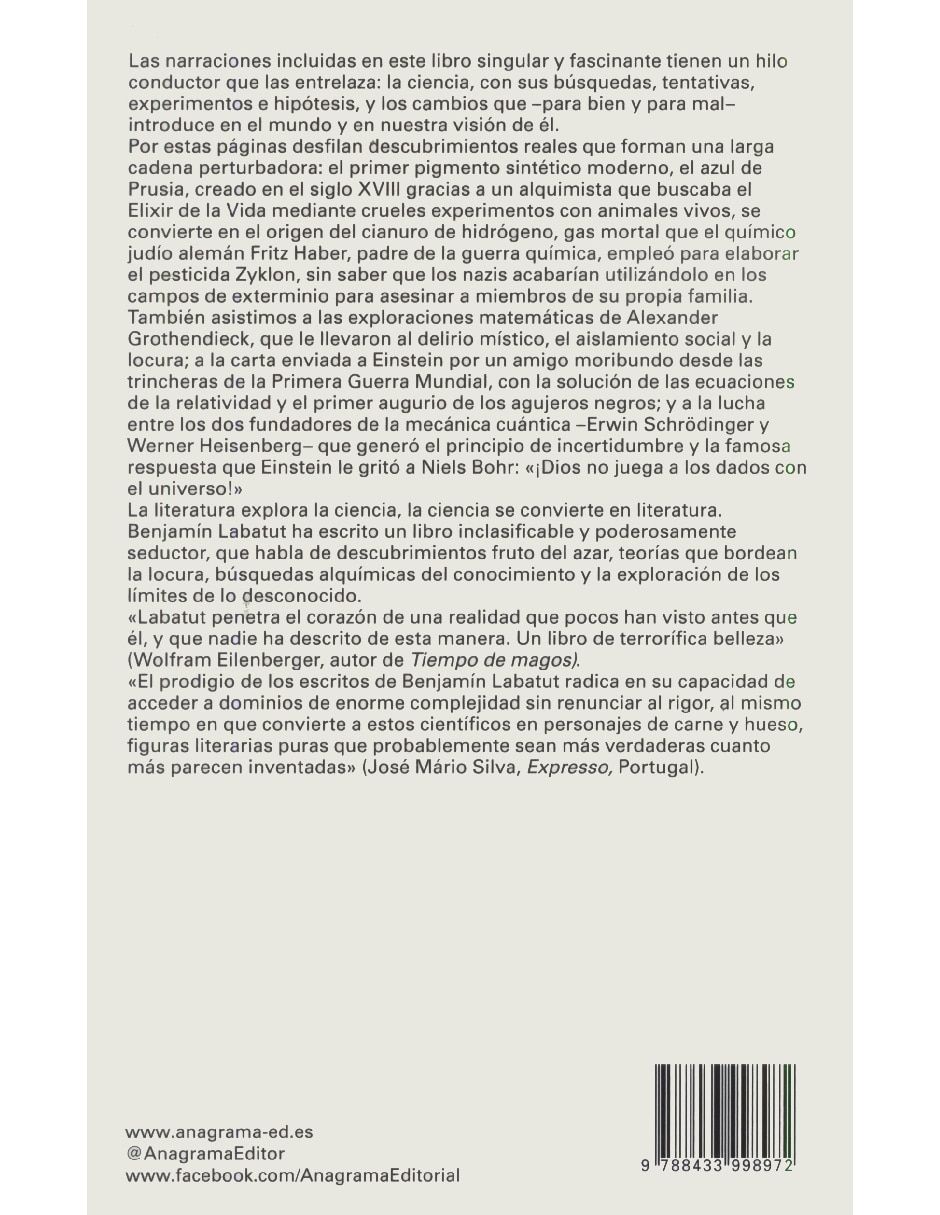 Libro Un Verdor Terrible de Benjamín Labatut 2