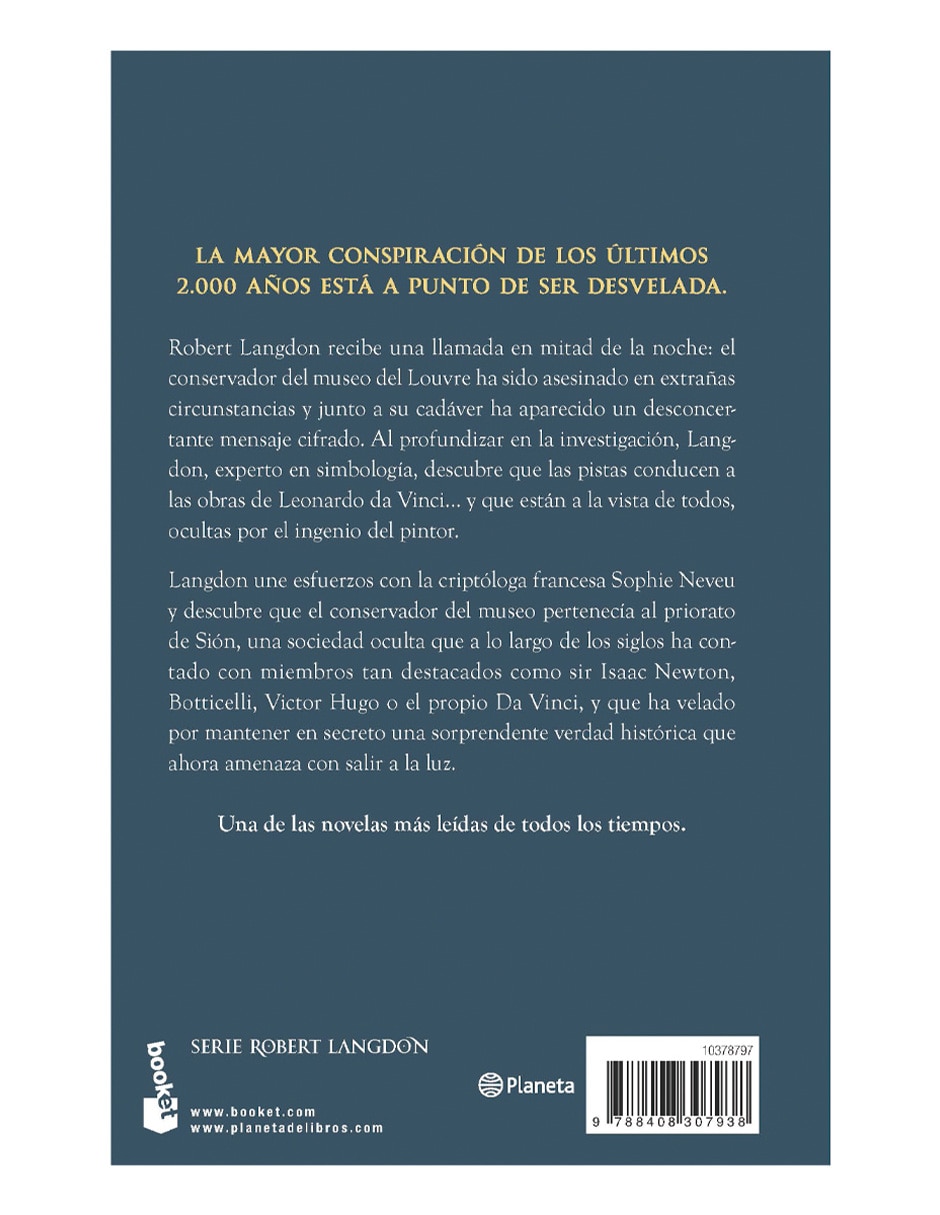 Libro El Código Da Vinci Edición Especial Con Cantos Decorados de Dan Brown 2