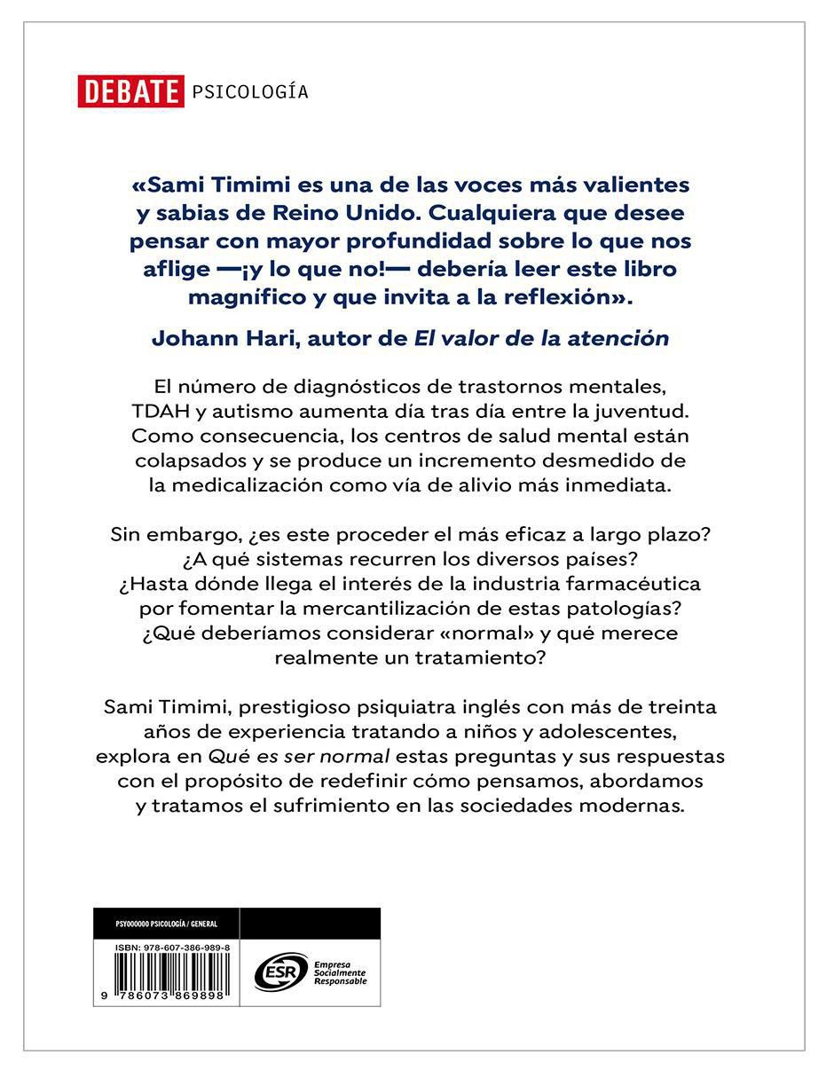 Libro Que es ser Normal de Sami Timimi 2