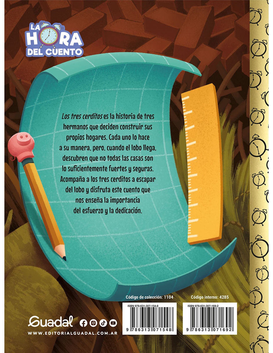 Libro La hora del cuento. Los tres cerditos de Editorial Guadal 2