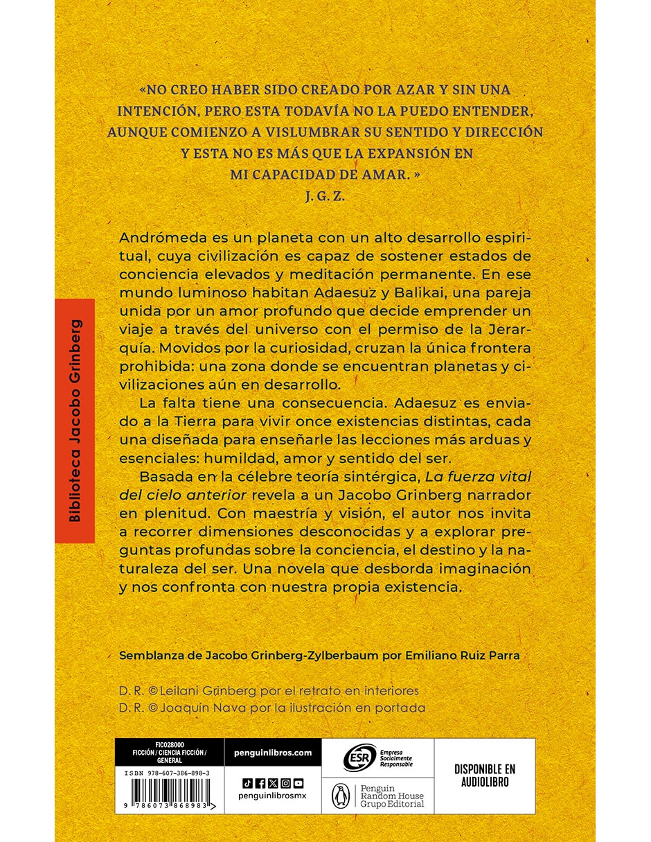 Libro La fuerza vital del cielo anterior de Jacobo Grinberg-Zylberbaum 2