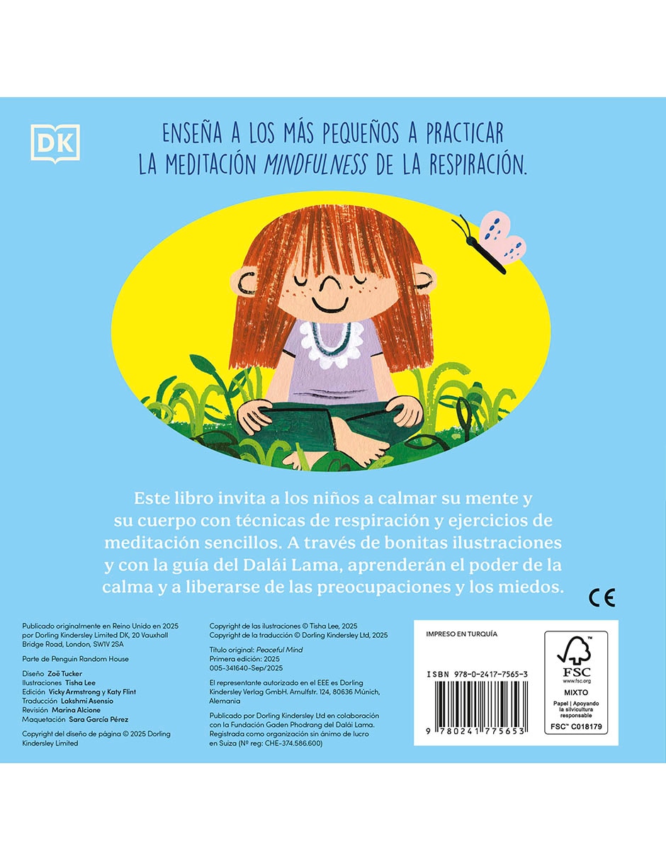 Libro Mente tranquila mi primera meditacion de Dalái Lama 2
