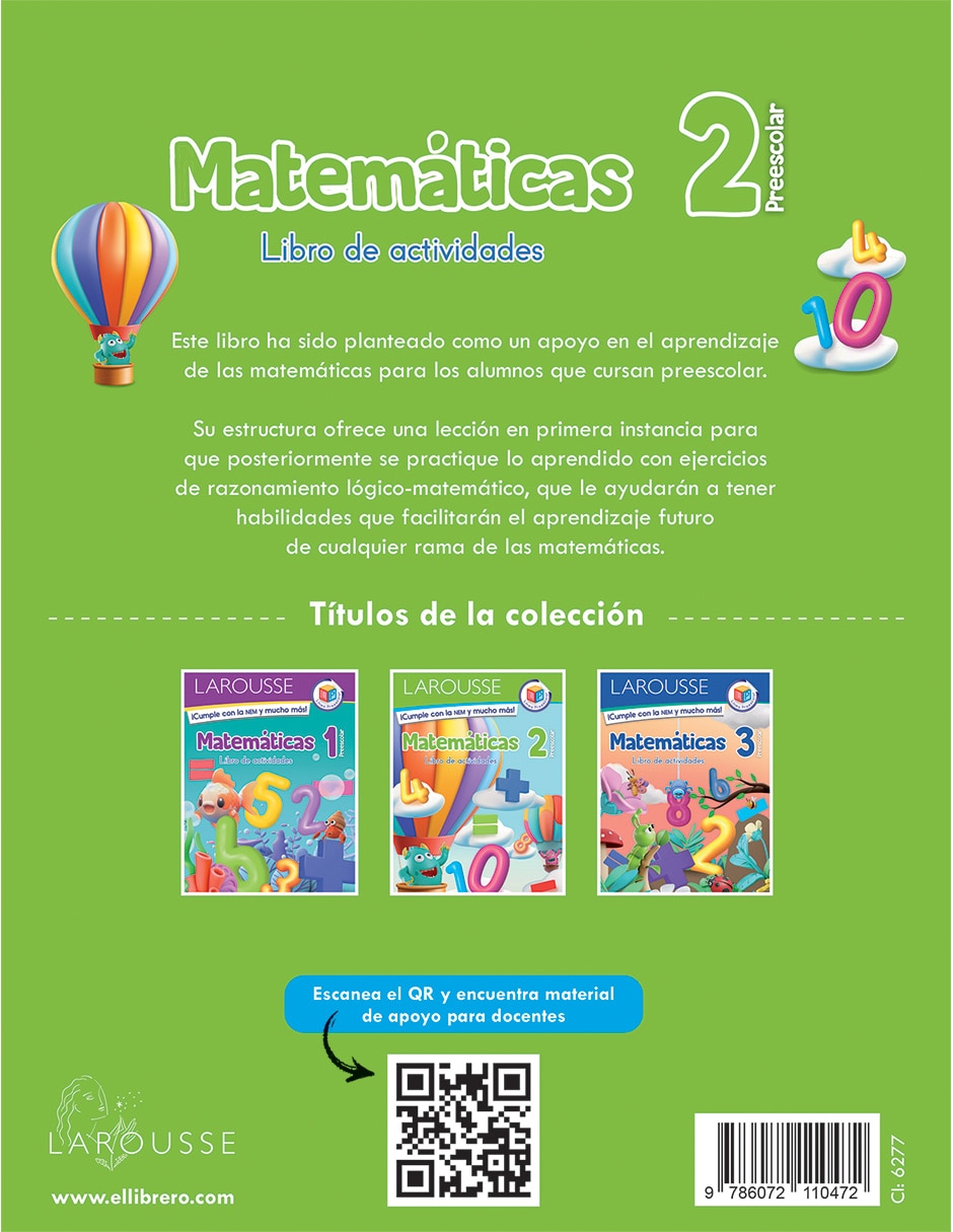Libro Preescolar Matemáticas 2 de Ediciones 2
