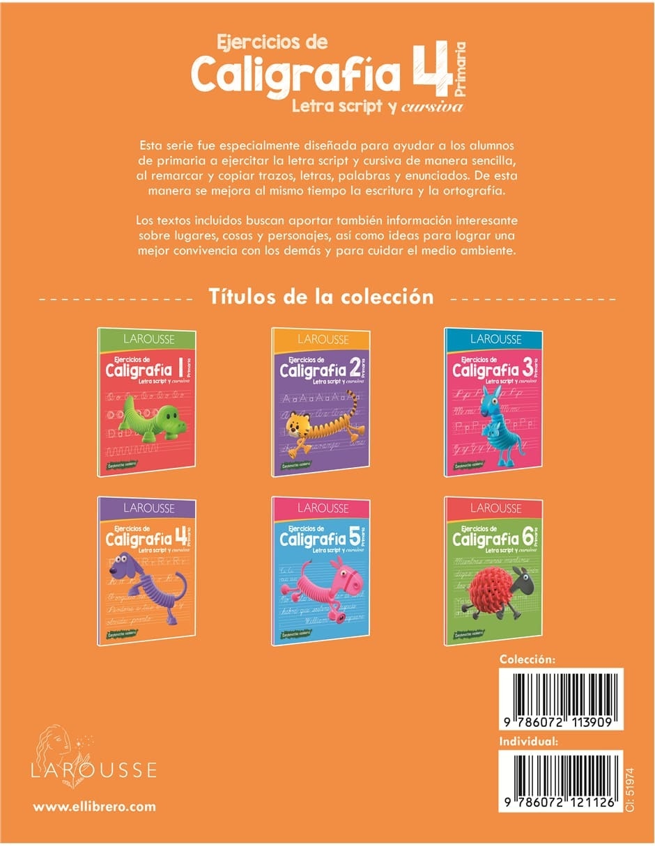 Libro Ejercicios de caligrafía 4° de primaria de Ediciones 2