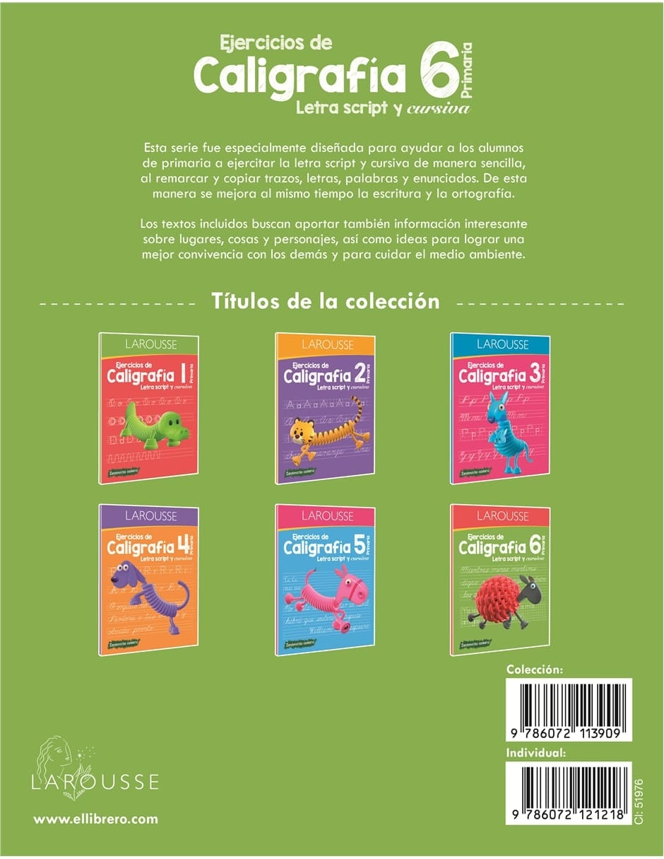 Libro Ejercicios de caligrafía 6° de primaria de Ediciones 2