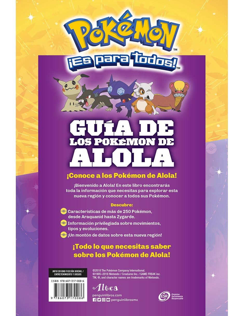 Libro Guía de los Pokémon de Alola de Pokemon 2